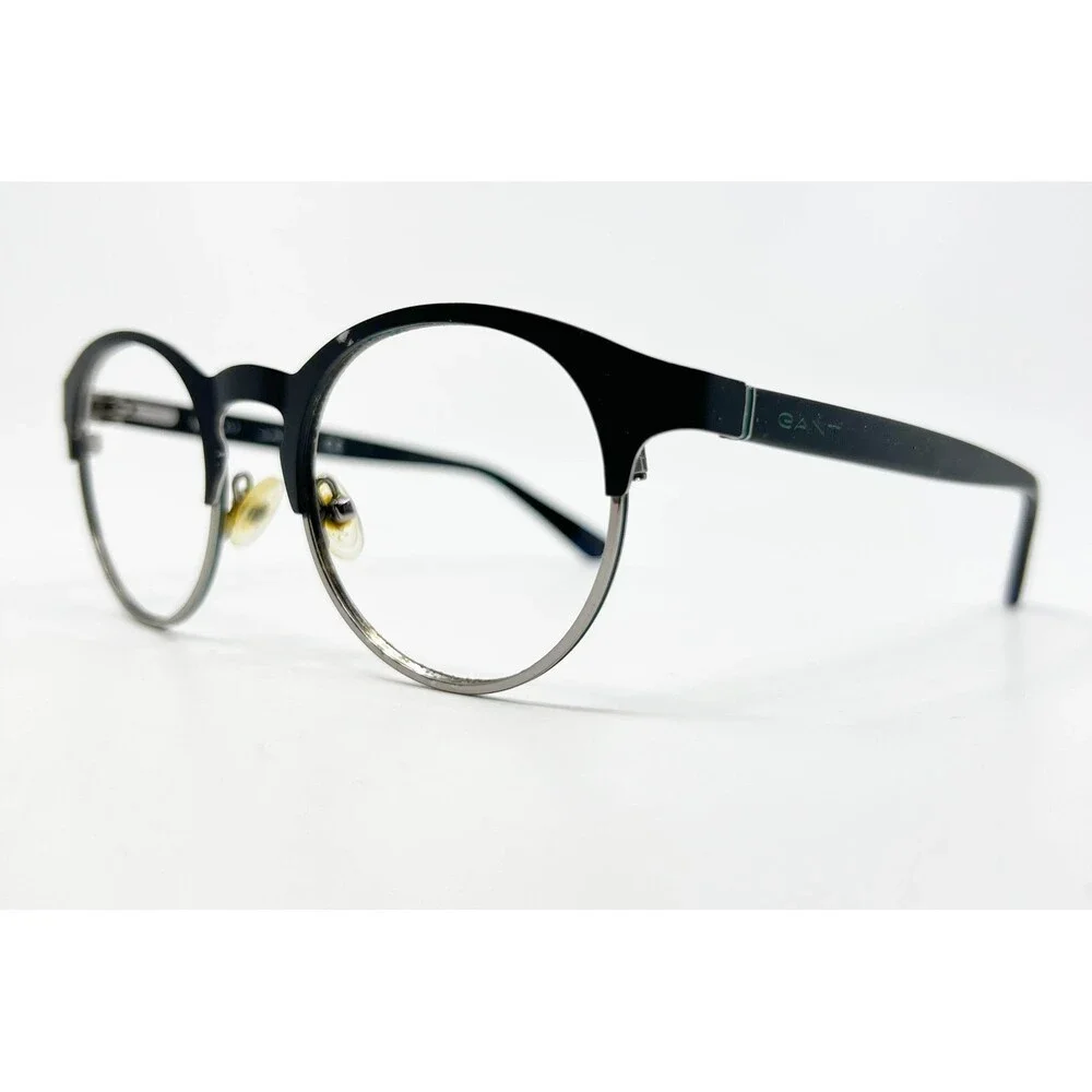GANT Eyeglasses Unisex Black Silver Round GA3138 002 48-20-140